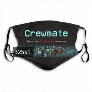 Among Us Crewmate Imposters Mask w/2 Filters
